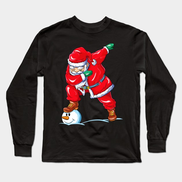 Christmas Dabbing Santa Claus Long Sleeve T-Shirt by E